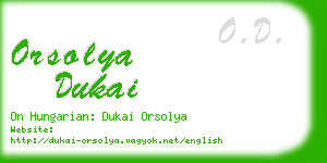 orsolya dukai business card
